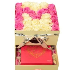 Pink Roses - letter Draw Box